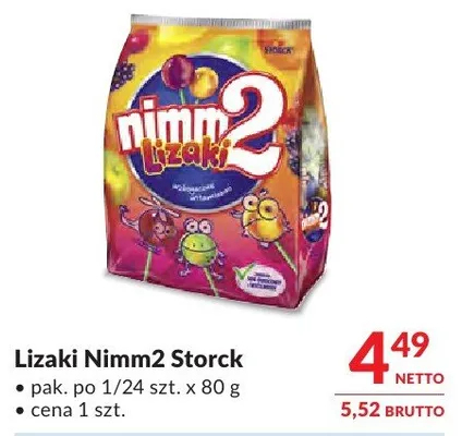 Lizaki Nimm2 Storck promocja w Makro