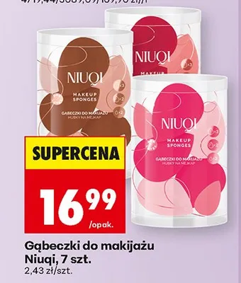 Gąbeczki do makijażu Niuqi promocja w Biedronka