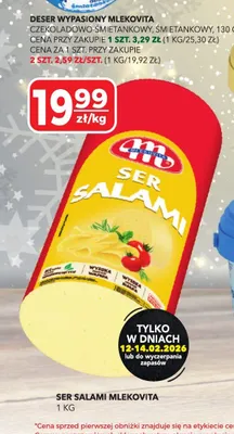 Ser salami Mlekovita promocja w Top Market