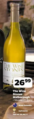 Wino białe The Wine Stones Marlborough Sauvignon Blanc promocja w Netto