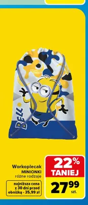 Workoplecak Minionki promocja w Carrefour