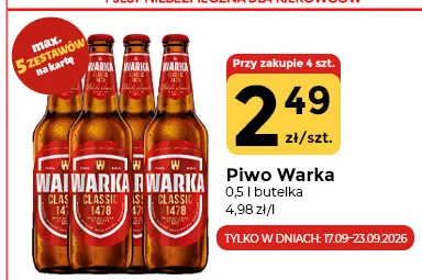 Piwo Warka promocja w Społem Częstochowa