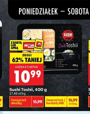 Sushi Toshii promocja w Biedronka