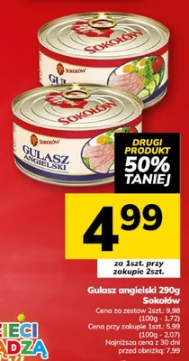 Gulasz angielski Sokołów promocja w Hitpol