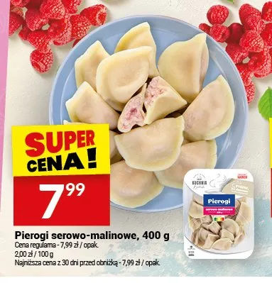 Pierogi serowo-malinowe Kuchnia Białecki promocja w Twój Market