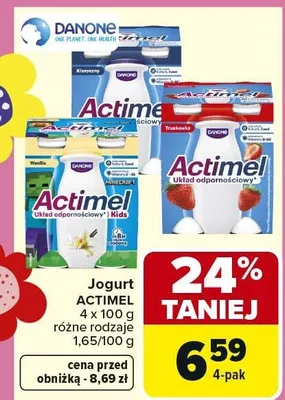 Jogurt Actimel promocja w Carrefour Market