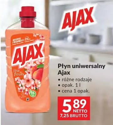 Płyn uniwersalny Ajax różne rodzaje promocja w Makro