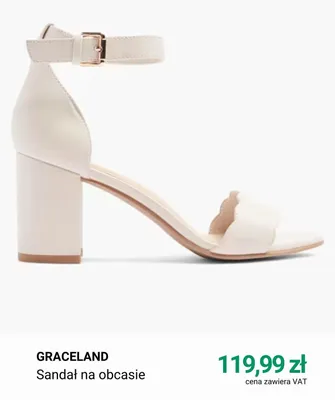Sandał na obcasie Graceland promocja w Deichmann
