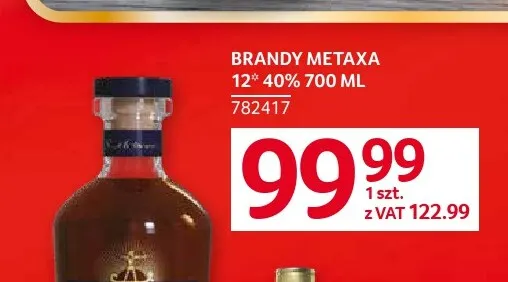 Brandy Metaxa 12* 40% promocja w Selgros