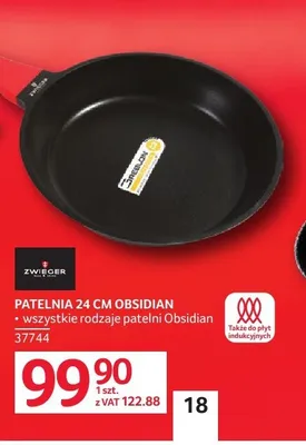 Patelnia 24cm Obsidian ZWIEGER promocja w Selgros