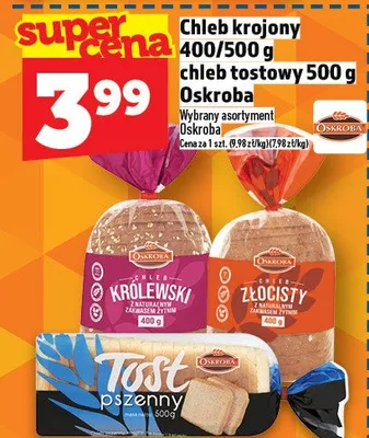 Chleb tostowy Oskroba promocja w TOPAZ
