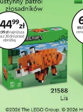 Klocki LEGO Minecraft 21588 Lis promocja w Empik