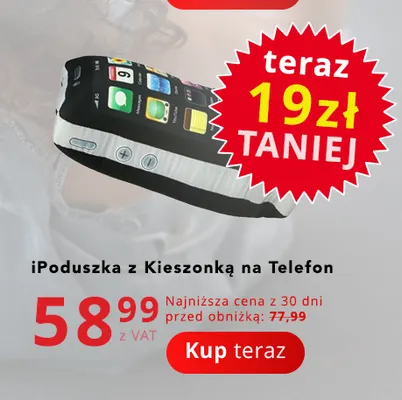 IPoduszka z kieszonką na telefon promocja w Poczta Polska