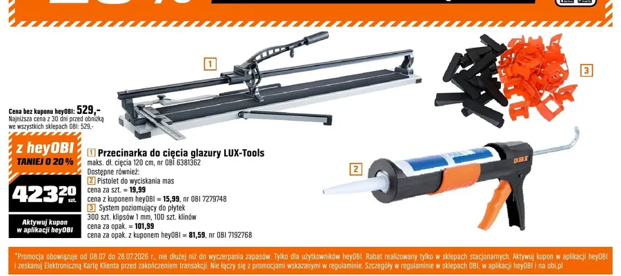 Pistolet do wyciskania mas OBI promocja w OBI