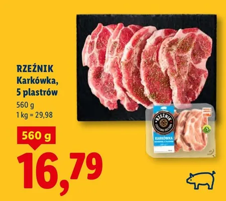 Karkówka, 5 plastrów promocja w Lidl