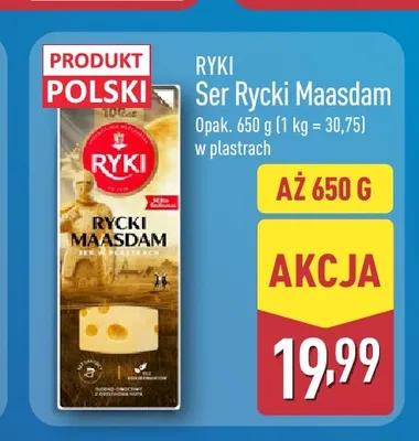 Ser Rycki Maasdam Ryki w plastrach promocja w Aldi