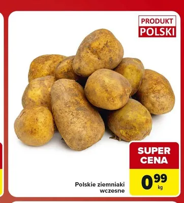 Ziemniaki wczesne polskie promocja w Carrefour Market