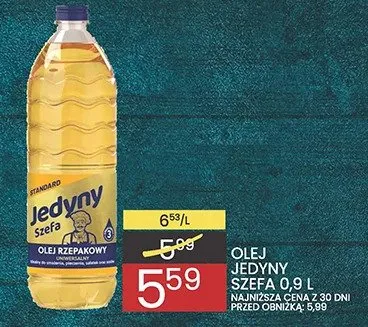 Olej rzepakowy Jedyny Szefa Standard promocja w Wafelek