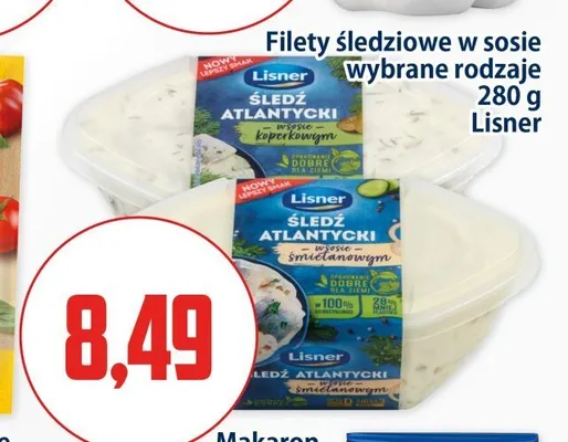 Filety śledziowe Lisner w sosie śmietankowym promocja w Kupiec