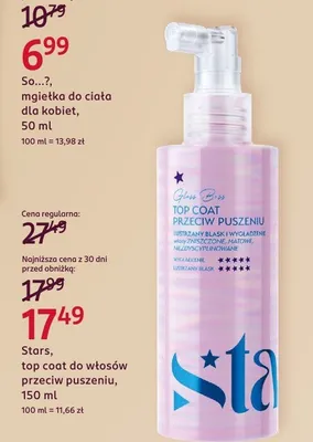 Top coat do włosów przeciw puszeniu promocja w Rossmann