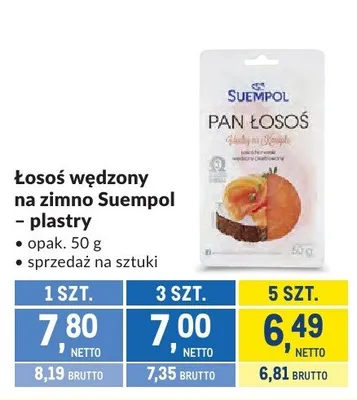 Łosoś wędzony na zimno Suempol plastry promocja w Makro