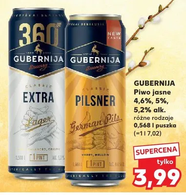 Piwo jasne różne rodzaje promocja w Kaufland