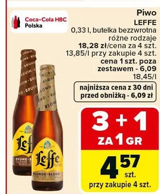 Piwo różne rodzaje promocja w Carrefour