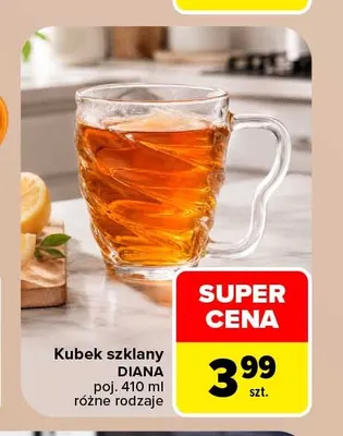 Kubek szklany Diana 410 ml promocja w Carrefour