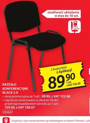 Krzesło konferencyjne Black 2.0 promocja w Selgros