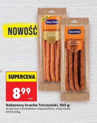 Kabanosy kruche Tarczyński wieprzowe promocja w Biedronka