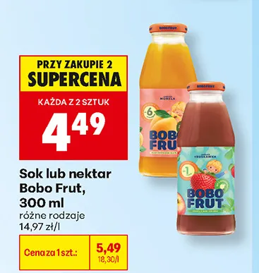 Nektar Bobo Frut promocja w Biedronka