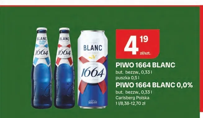 Piwo 1664 Blanc promocja w Chorten