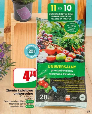Ziemia kwiatowa uniwersalna promocja w Dino
