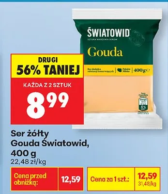 Ser żółty Gouda promocja w Biedronka