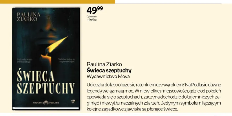 Książka Świeca szeptuchy Paulina Ziarko promocja w Empik