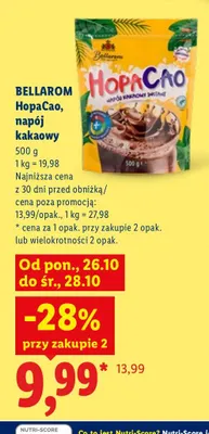 Napój kakaowy Bellarom HopaCao promocja w Lidl