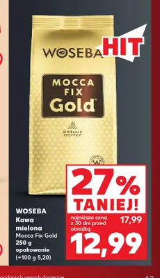 Kawa mielona Woseba Mocca Fix Gold promocja w Kaufland