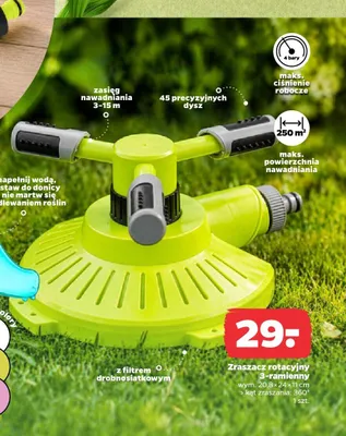Zraszacz rotacyjny 3-ramienny 20,8x24x11cm promocja w Netto