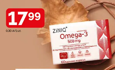 Omega-3 500mg ZiNIQ+ promocja w Ziko Dermo