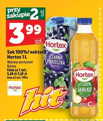 Nektar Czarna Porzeczka Hortex promocja w TOPAZ