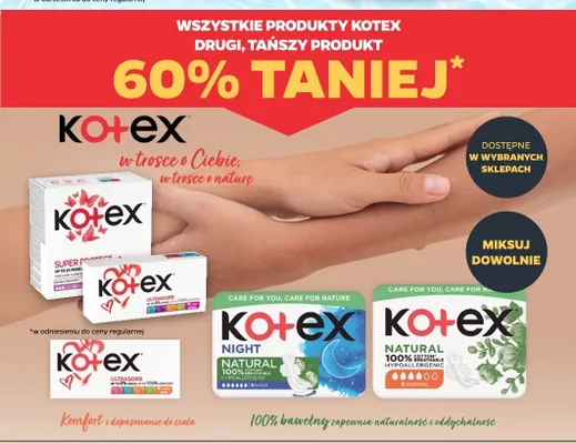 Produkty Kotex promocja w Netto