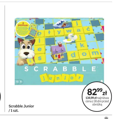 Gra planszowa Scrabble Junior Mattel Games promocja w Empik