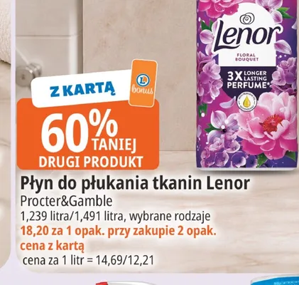 Płyn do płukania tkanin Lenor Floral Bouquet promocja w Leclerc
