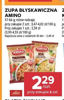 Zupa błyskawiczna Amino Pomidorowa promocja w Stokrotka
