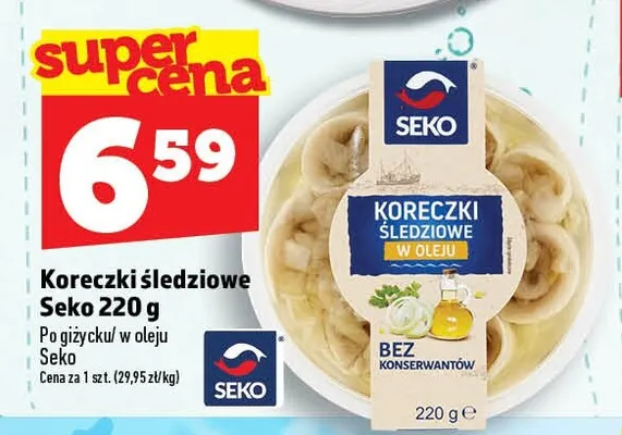 Koreczki śledziowe w oleju Seko promocja w TOPAZ