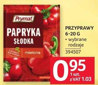 Przyprawa papryka słodka mielona Prymat promocja w Selgros
