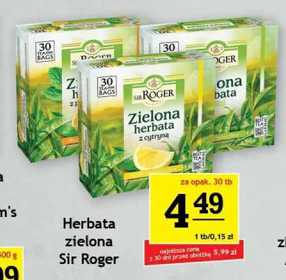 Herbata zielona Sir Roger promocja w Gram Market