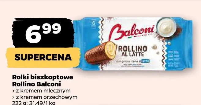 Rolki biszkoptowe z kremem mlecznym promocja w Netto