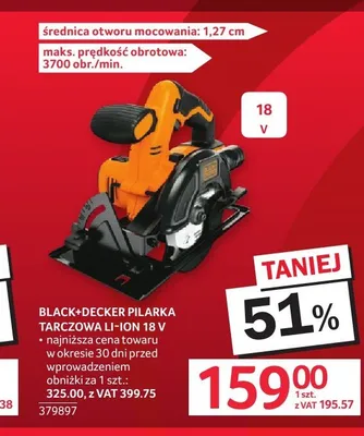 Pilarka tarczowa Black+Decker promocja w Selgros
