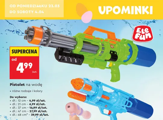 Pistolet na wodę, różne rodzaje i kolory promocja w Biedronka
